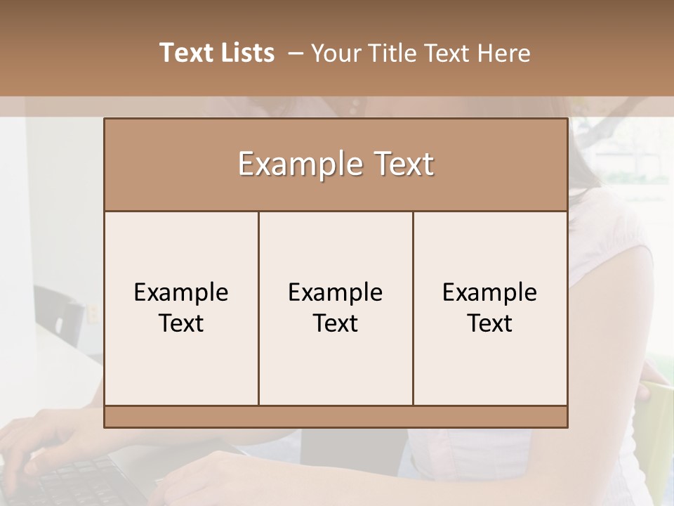 Teacher Training Student In Computer Skills PowerPoint Template