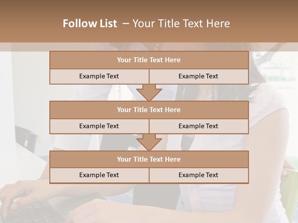 Teacher Training Student In Computer Skills PowerPoint Template