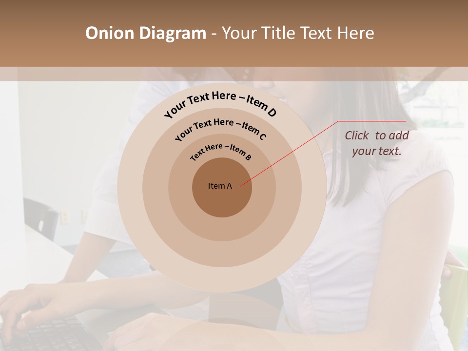 Teacher Training Student In Computer Skills PowerPoint Template