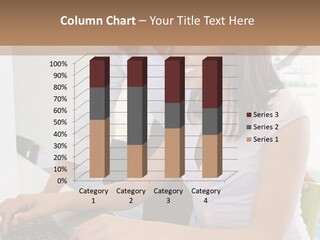 Teacher Training Student In Computer Skills PowerPoint Template