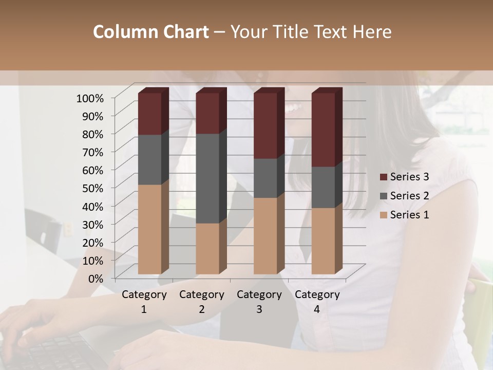 Teacher Training Student In Computer Skills PowerPoint Template