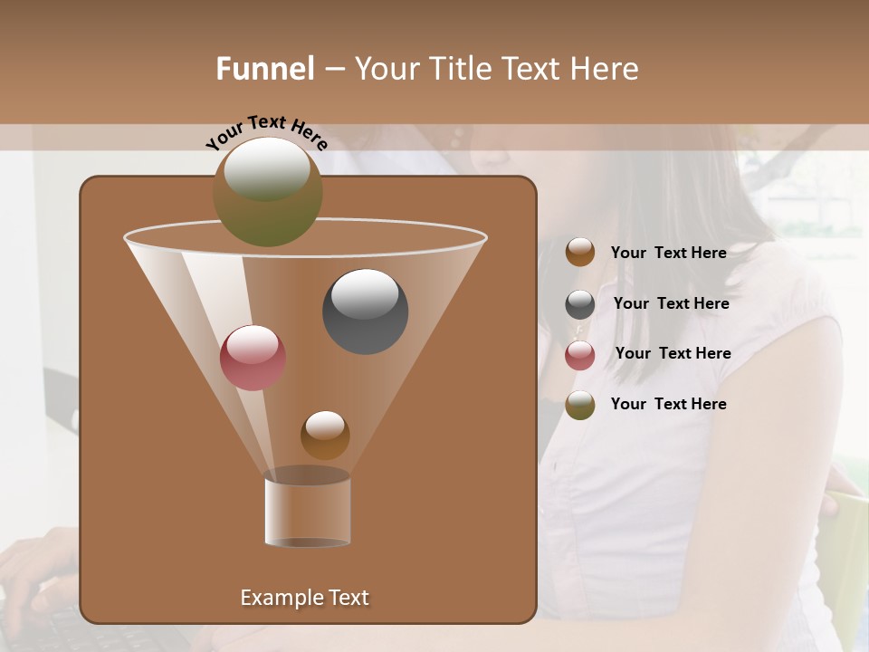 Teacher Training Student In Computer Skills PowerPoint Template