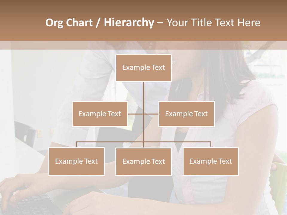 Teacher Training Student In Computer Skills PowerPoint Template