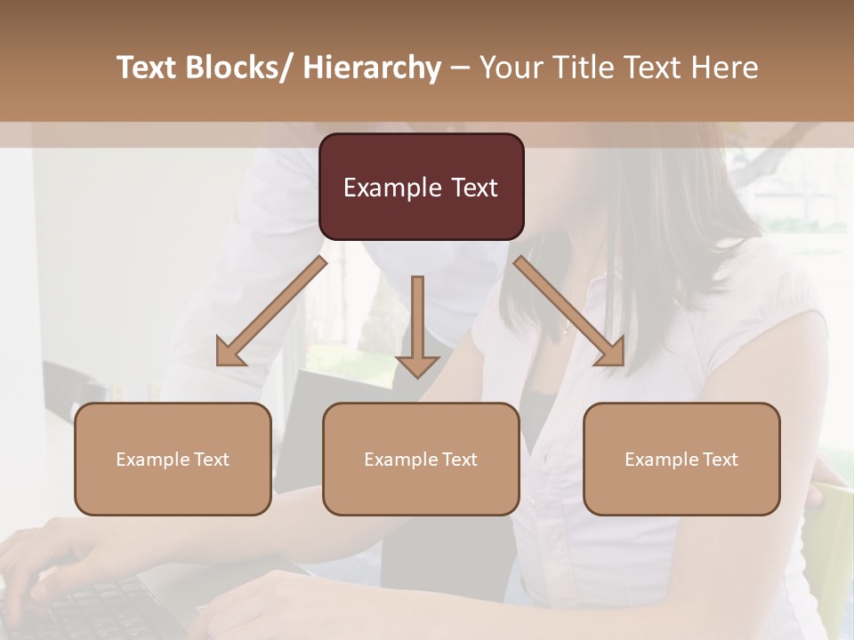 Teacher Training Student In Computer Skills PowerPoint Template