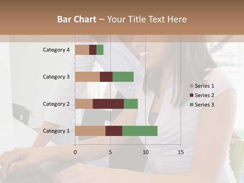 Teacher Training Student In Computer Skills PowerPoint Template