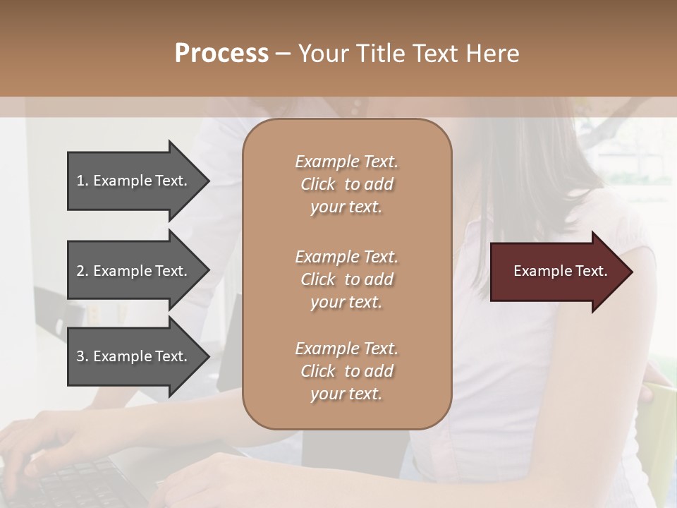 Teacher Training Student In Computer Skills PowerPoint Template
