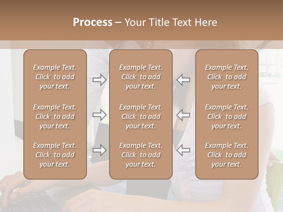 Teacher Training Student In Computer Skills PowerPoint Template