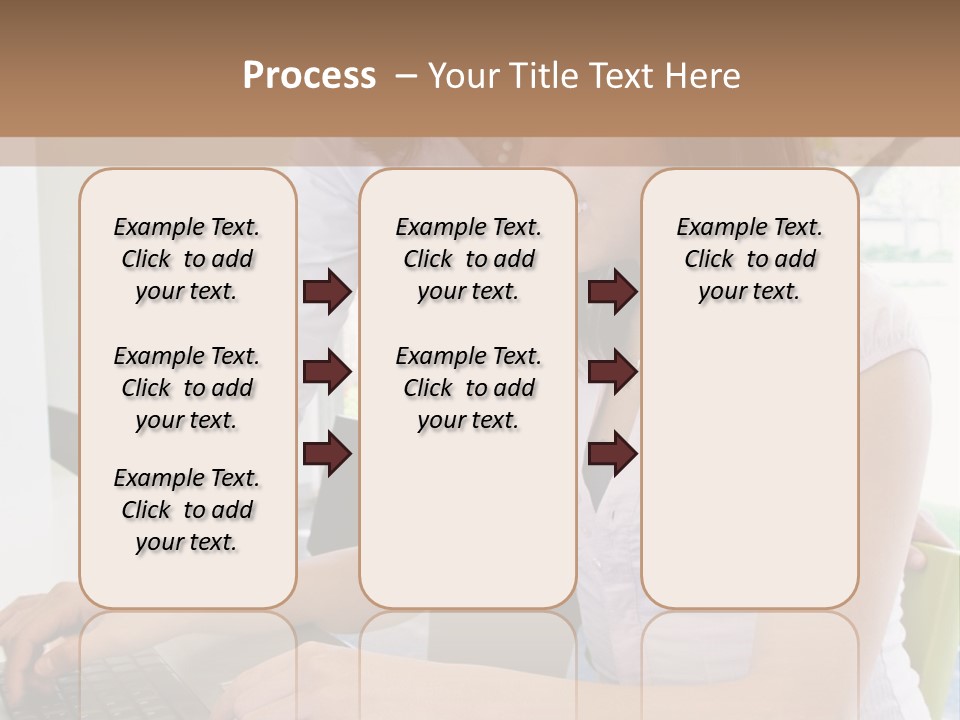 Teacher Training Student In Computer Skills PowerPoint Template