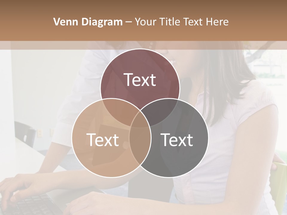 Teacher Training Student In Computer Skills PowerPoint Template