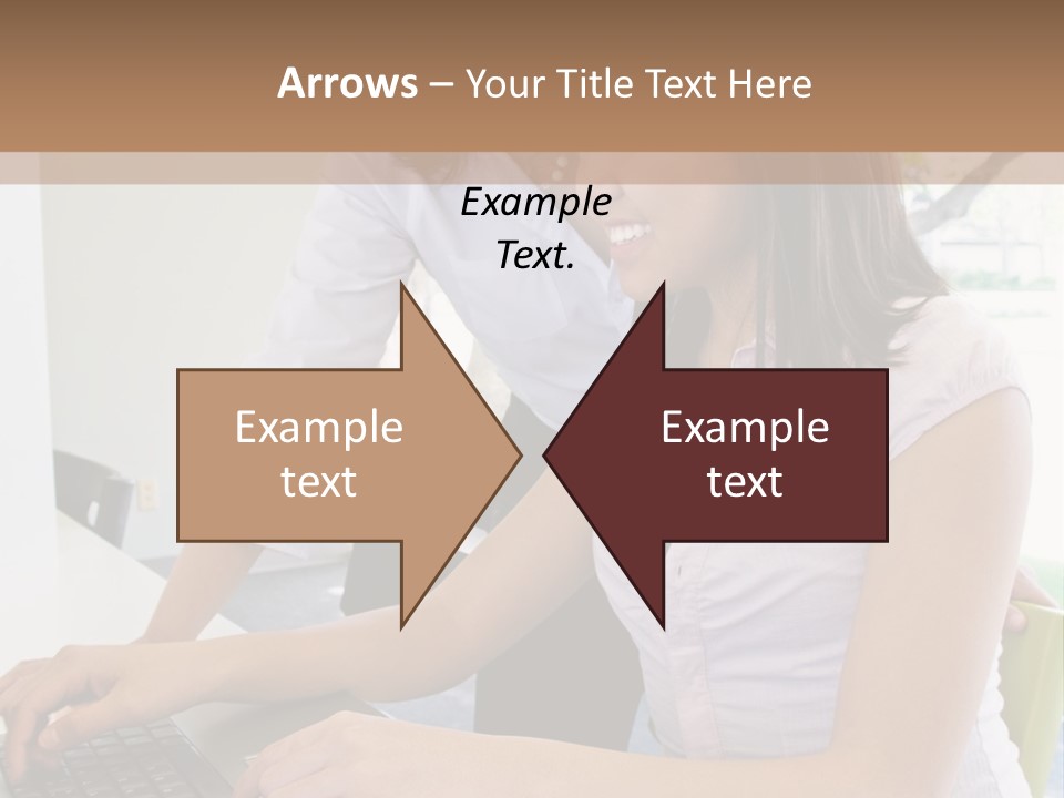Teacher Training Student In Computer Skills PowerPoint Template