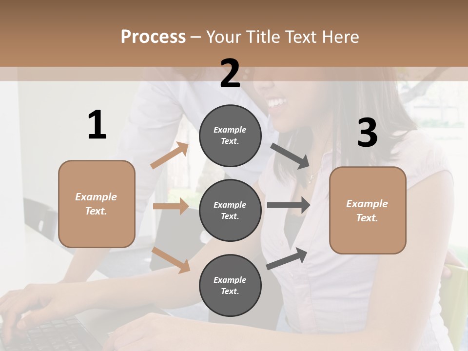 Teacher Training Student In Computer Skills PowerPoint Template