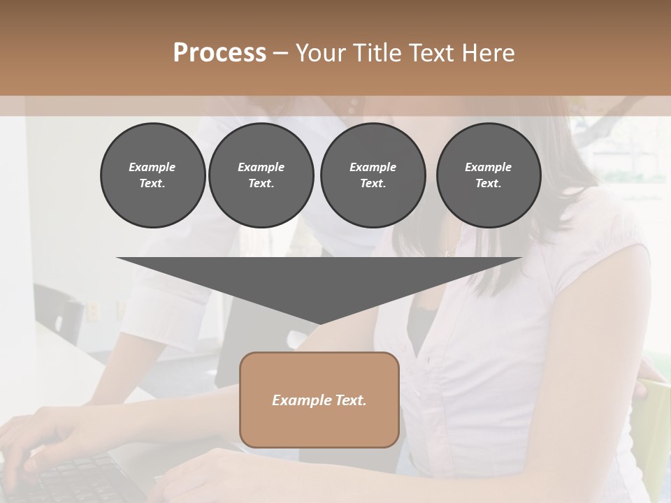 Teacher Training Student In Computer Skills PowerPoint Template