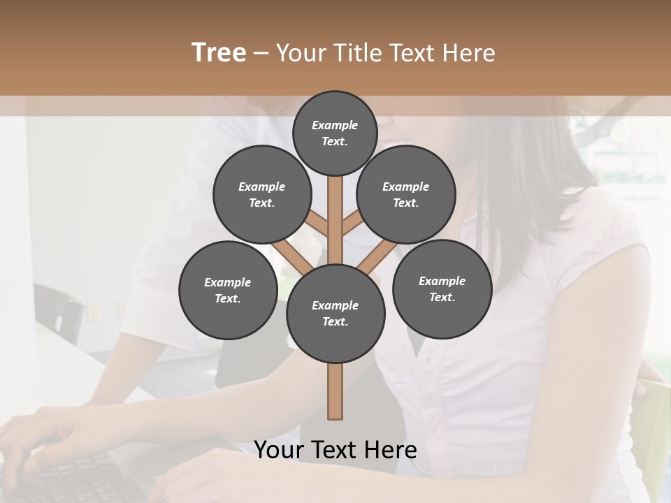 Teacher Training Student In Computer Skills PowerPoint Template