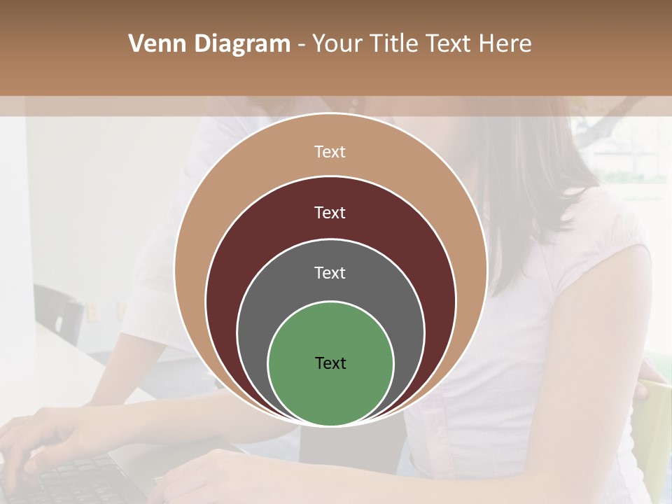 Teacher Training Student In Computer Skills PowerPoint Template