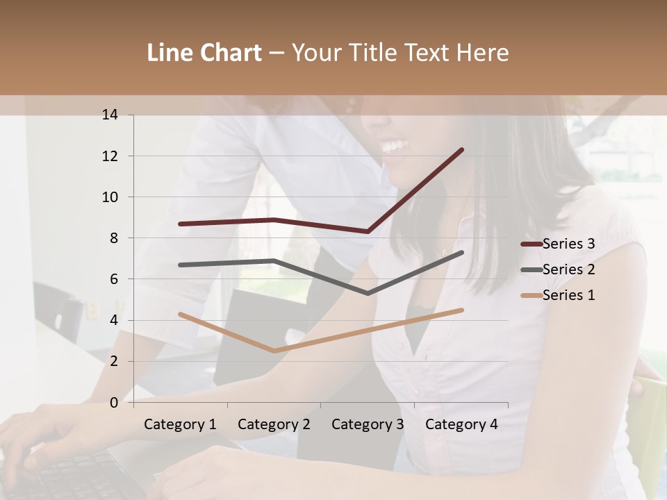 Teacher Training Student In Computer Skills PowerPoint Template