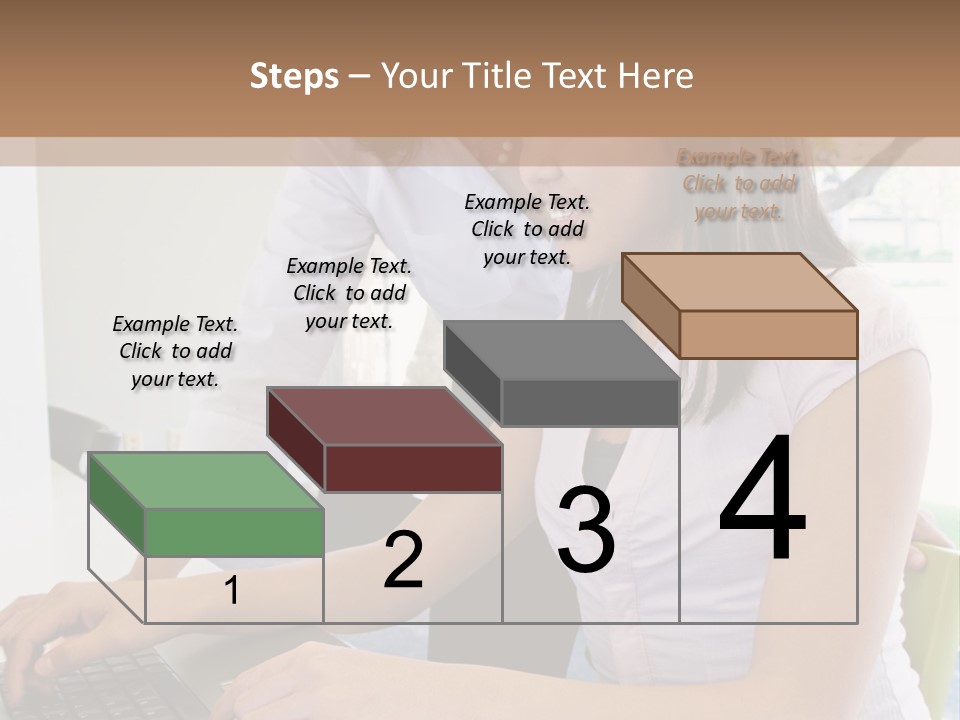 Teacher Training Student In Computer Skills PowerPoint Template