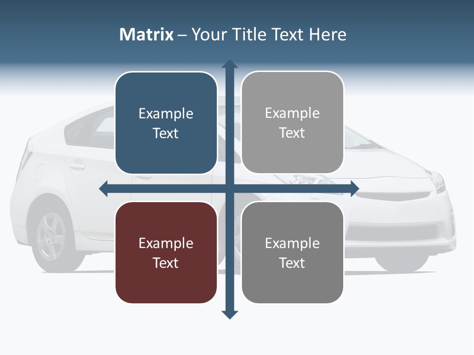 White Hatchback Isolated On White PowerPoint Template