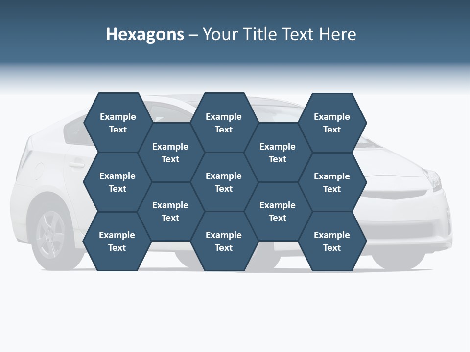 White Hatchback Isolated On White PowerPoint Template