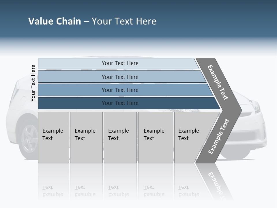 White Hatchback Isolated On White PowerPoint Template