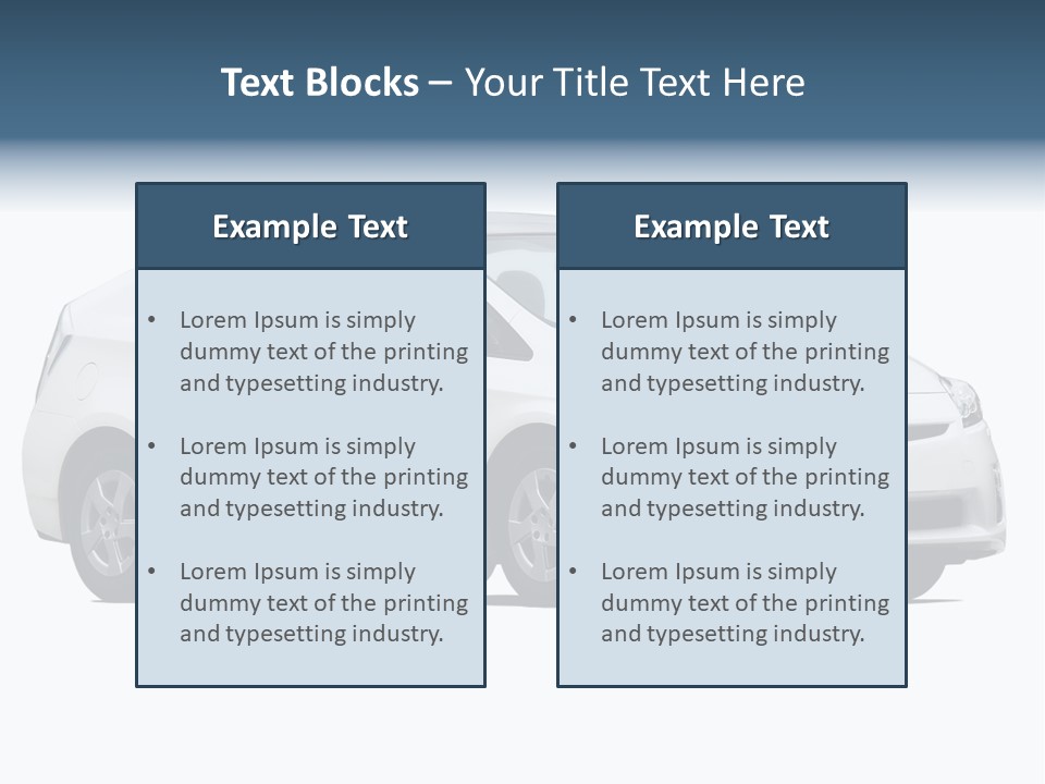 White Hatchback Isolated On White PowerPoint Template