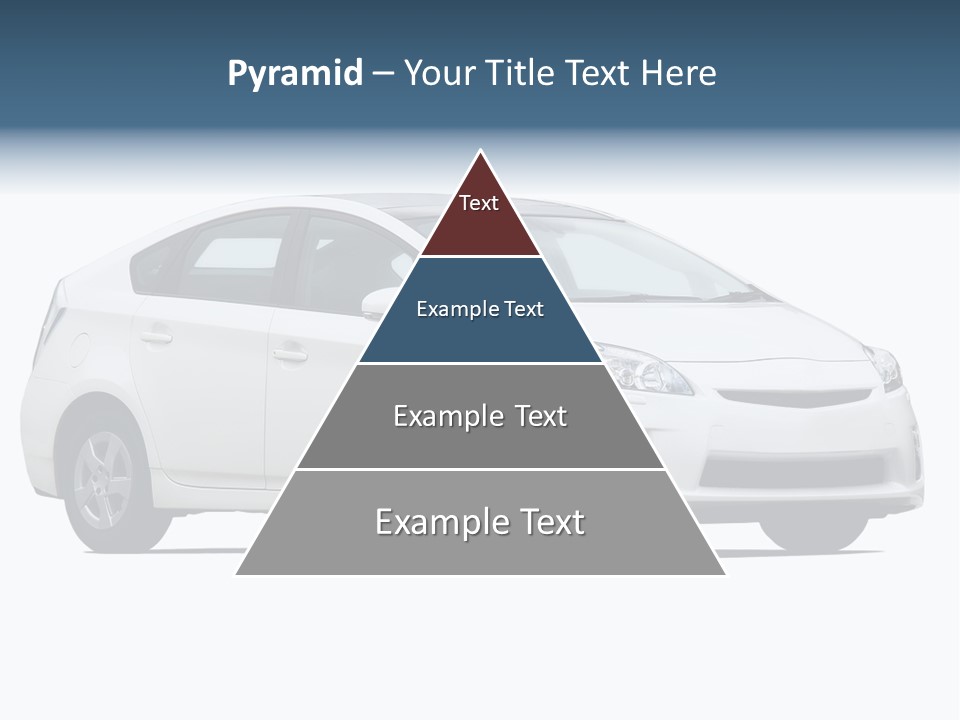 White Hatchback Isolated On White PowerPoint Template