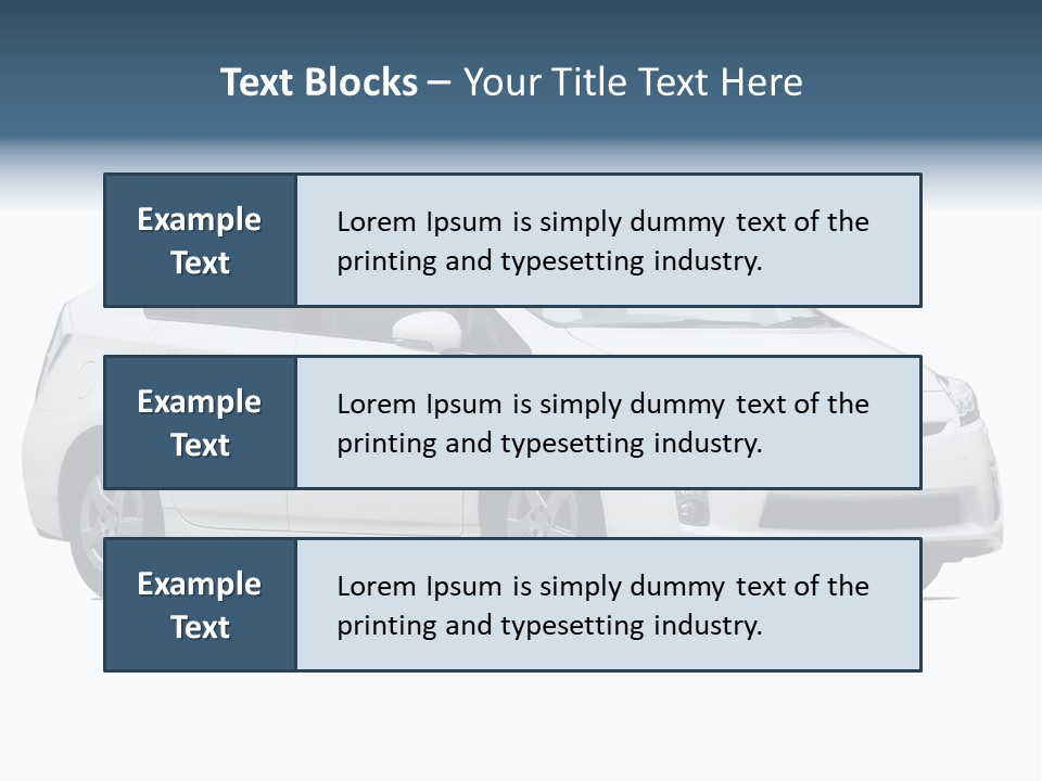 White Hatchback Isolated On White PowerPoint Template