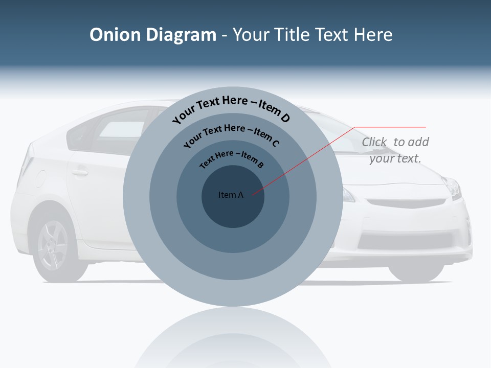 White Hatchback Isolated On White PowerPoint Template