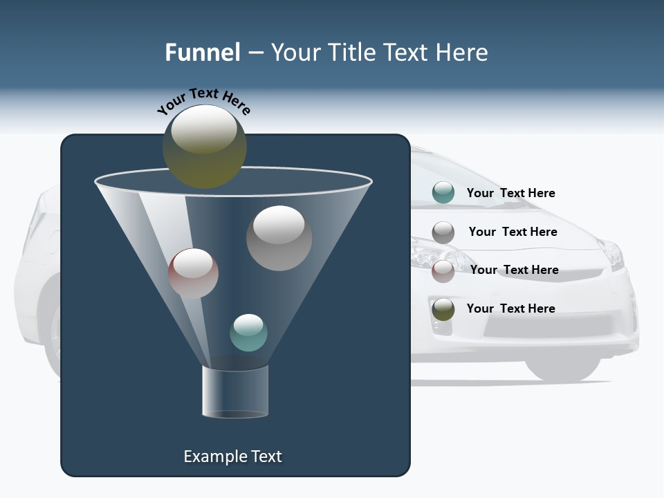 White Hatchback Isolated On White PowerPoint Template