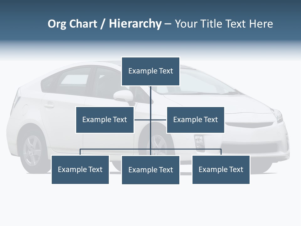 White Hatchback Isolated On White PowerPoint Template