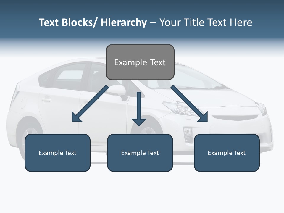 White Hatchback Isolated On White PowerPoint Template