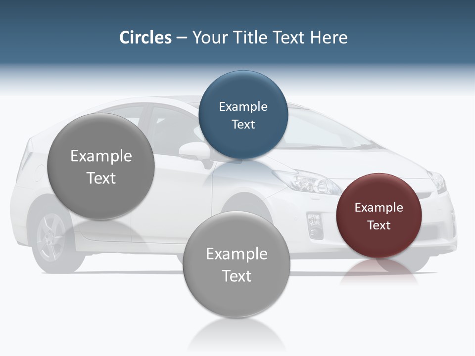 White Hatchback Isolated On White PowerPoint Template