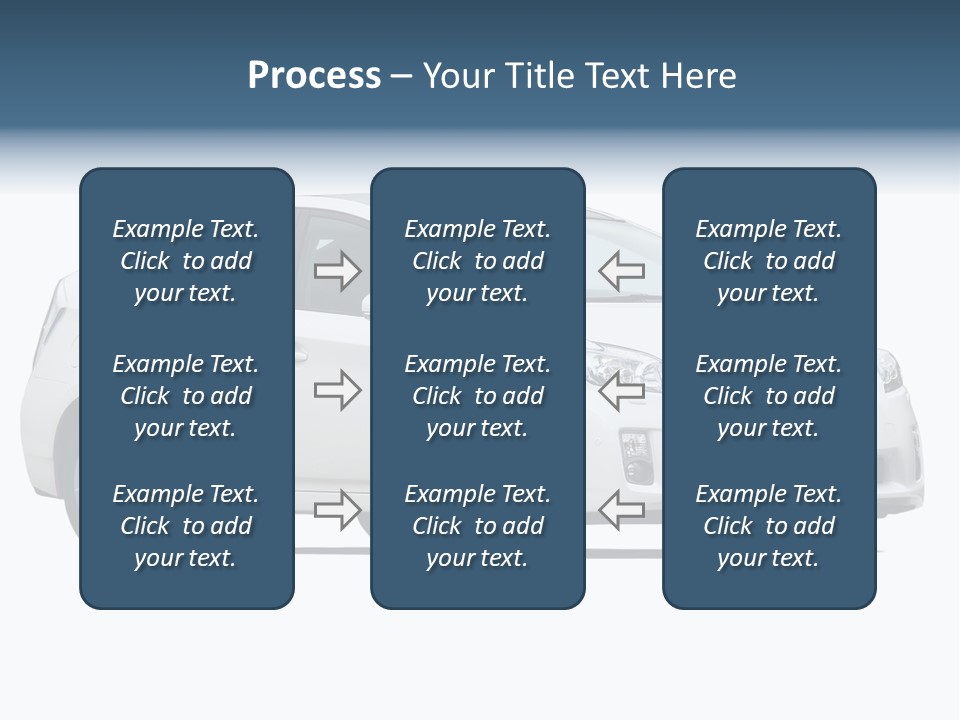 White Hatchback Isolated On White PowerPoint Template