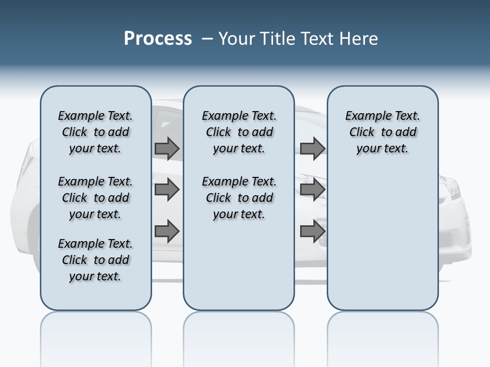 White Hatchback Isolated On White PowerPoint Template