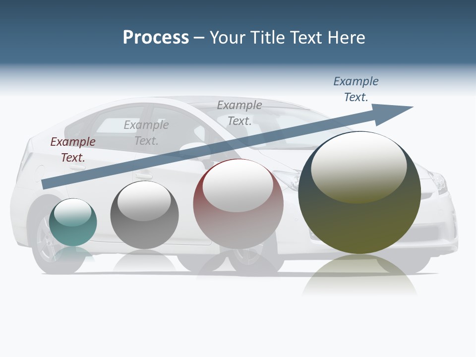 White Hatchback Isolated On White PowerPoint Template