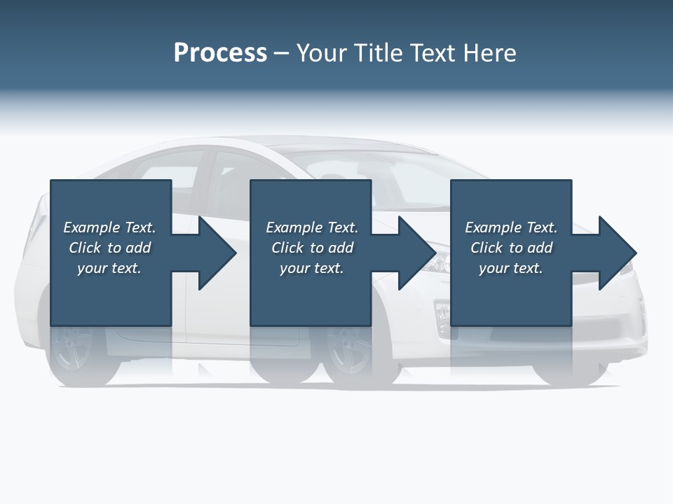 White Hatchback Isolated On White PowerPoint Template