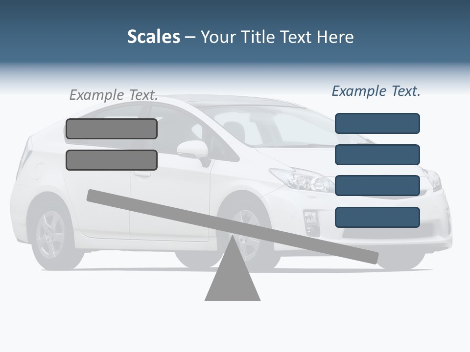 White Hatchback Isolated On White PowerPoint Template