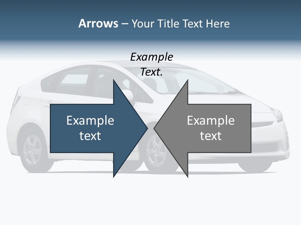 White Hatchback Isolated On White PowerPoint Template