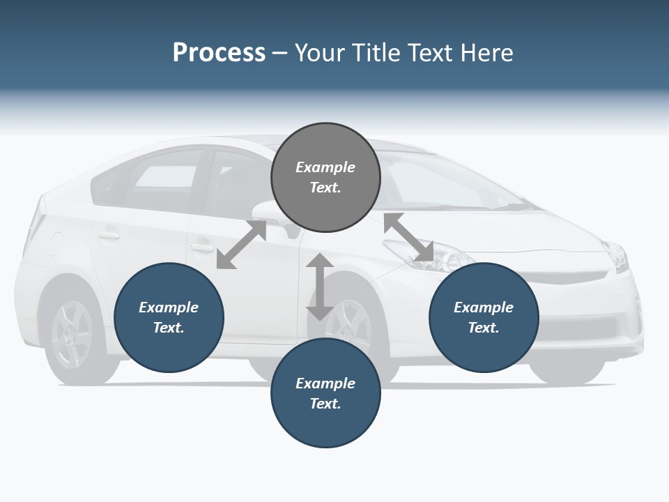 White Hatchback Isolated On White PowerPoint Template