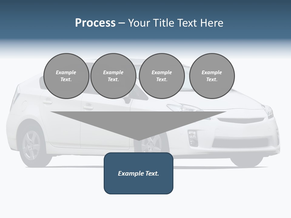 White Hatchback Isolated On White PowerPoint Template
