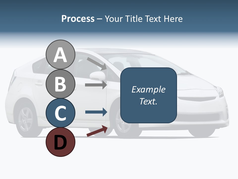 White Hatchback Isolated On White PowerPoint Template