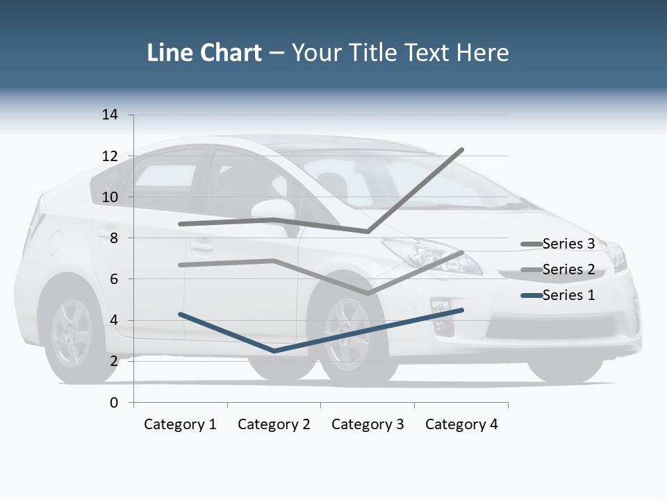 White Hatchback Isolated On White PowerPoint Template