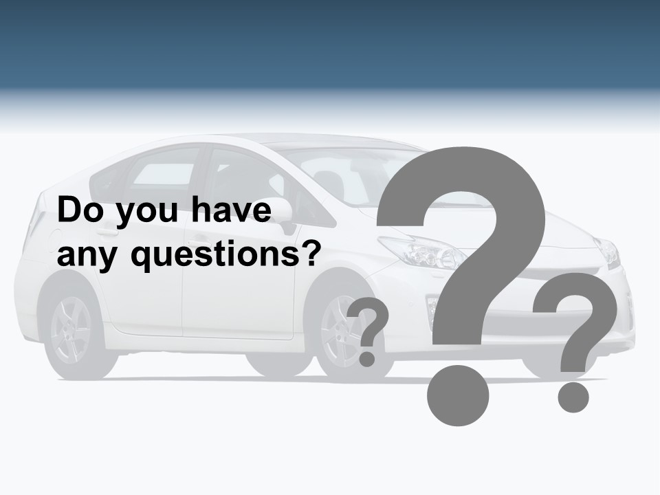 White Hatchback Isolated On White PowerPoint Template