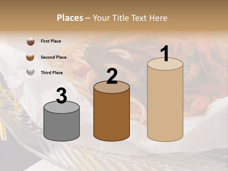 A Plate Of Pasta With Shrimp And Mussels PowerPoint Template