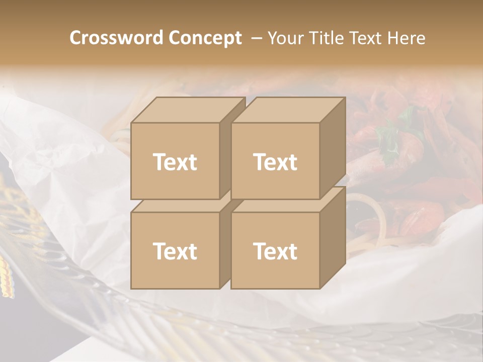 A Plate Of Pasta With Shrimp And Mussels PowerPoint Template