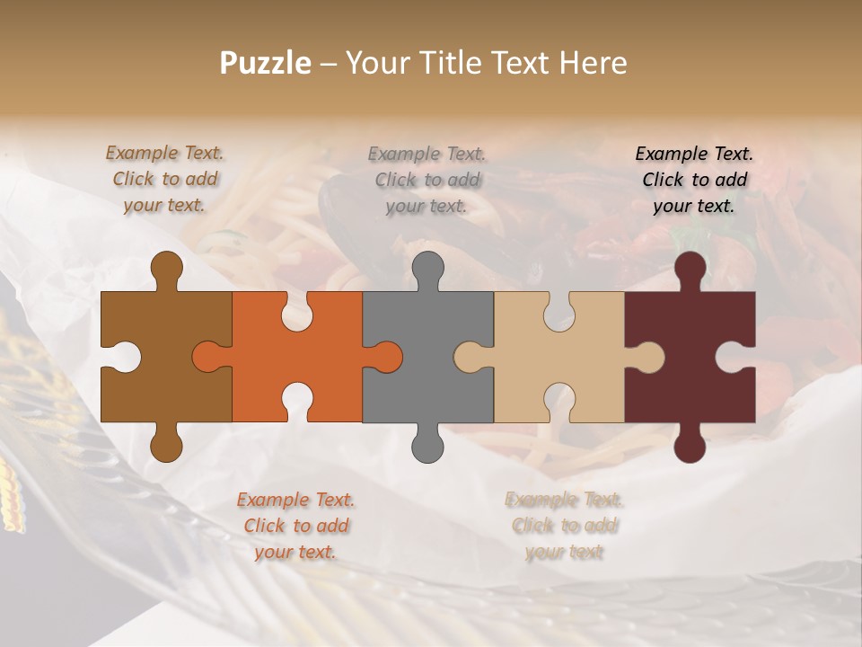 A Plate Of Pasta With Shrimp And Mussels PowerPoint Template