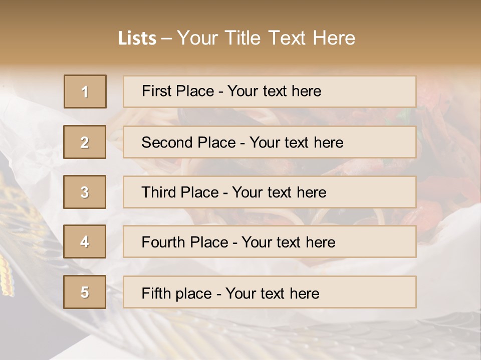 A Plate Of Pasta With Shrimp And Mussels PowerPoint Template