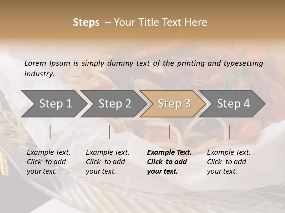A Plate Of Pasta With Shrimp And Mussels PowerPoint Template
