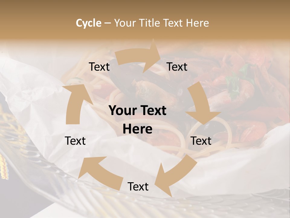 A Plate Of Pasta With Shrimp And Mussels PowerPoint Template