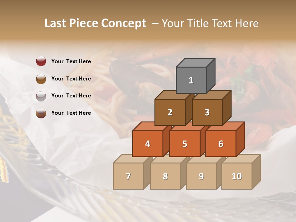 A Plate Of Pasta With Shrimp And Mussels PowerPoint Template