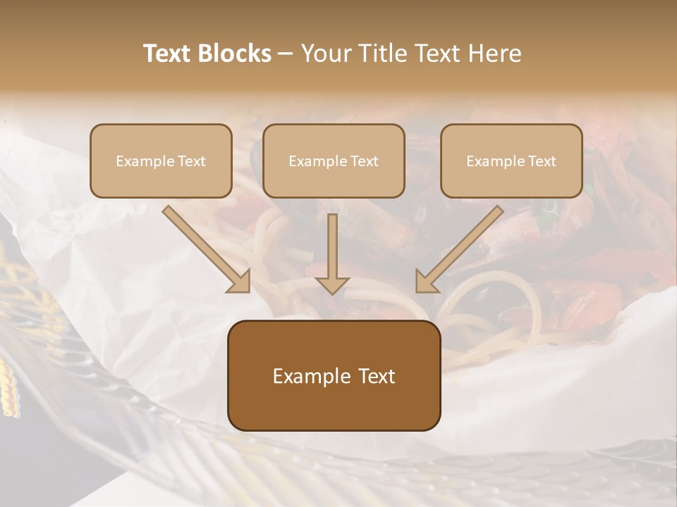 A Plate Of Pasta With Shrimp And Mussels PowerPoint Template